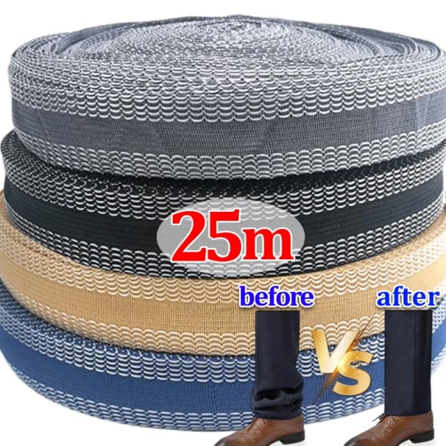 Cinta autoadhesiva para borde de pantalones de 1-25M, rollo de cinta para dobladillo de hierro para ropa, longitud, acortar, reparación, herramientas de costura de ropa DIY