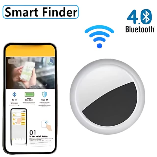 Nuevo Rastreador Antipérdida Bluetooth Portátil 2026, Localizador de Llaves Inteligente a Prueba de Agua, Compatible con Android, Diseño Ultrafino de 9 mm