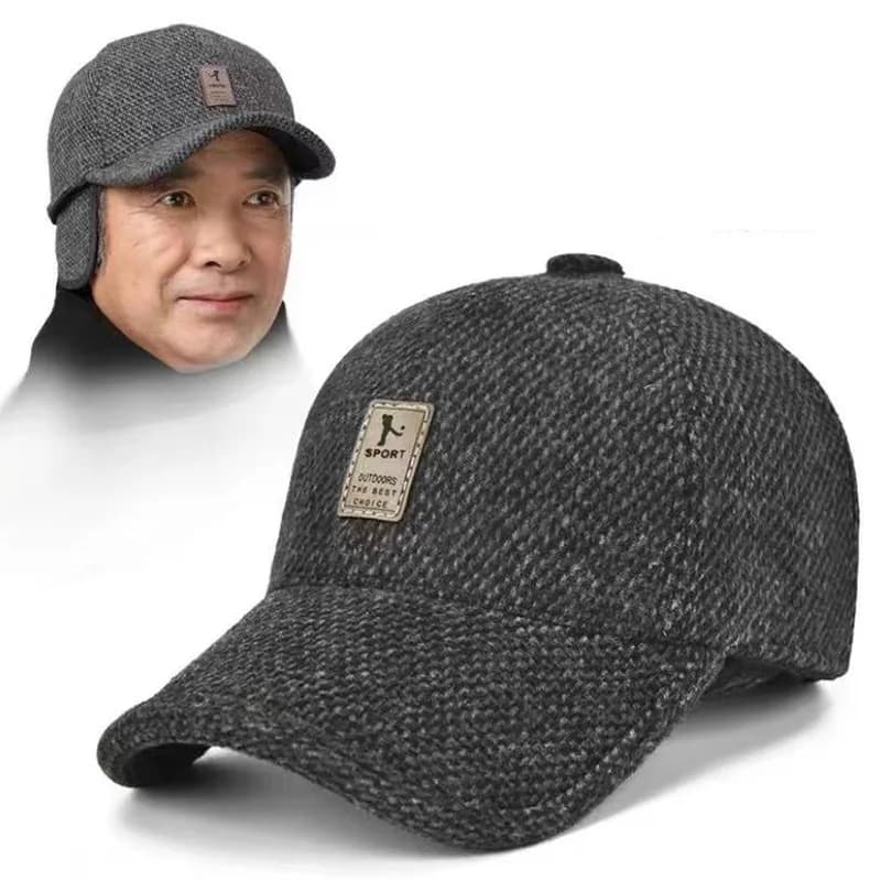 Gorro de algodón para hombre, gorro de tela para papá de mediana edad, parabrisas individual para hombre mayor, gorra de béisbol para el sol, otoño e invierno