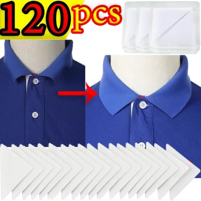 Previene la deformación, pegatinas para permanecer el cuello, moldeador de cuello con soporte antideslizante, parche moldeador adhesivo para evitar rizar camisas polo, almohadillas fijas