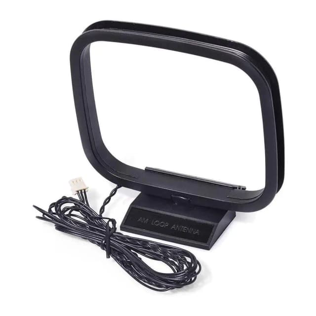 Antena FM AM Loop para receptor con mini conector de 3 pines para sistemas receptores AV estéreo Sony Sharp Chaine